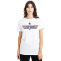 White - Lifestyle - Top Gun Unisex Adult Logo T-Shirt