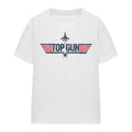 White - Front - Top Gun Unisex Adult Logo T-Shirt