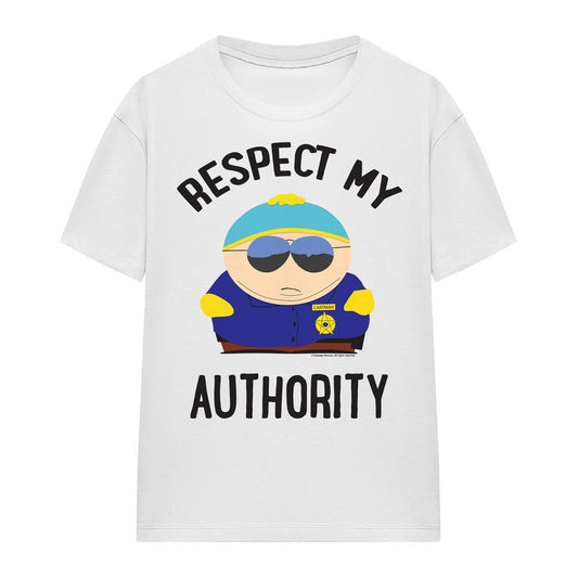White - Front - South Park Unisex Adult Respect T-Shirt