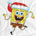 White - Side - SpongeBob SquarePants Unisex Adult Santa Hat Christmas T-Shirt