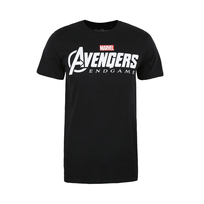 Black - Front - Avengers Endgame Mens Logo T-Shirt