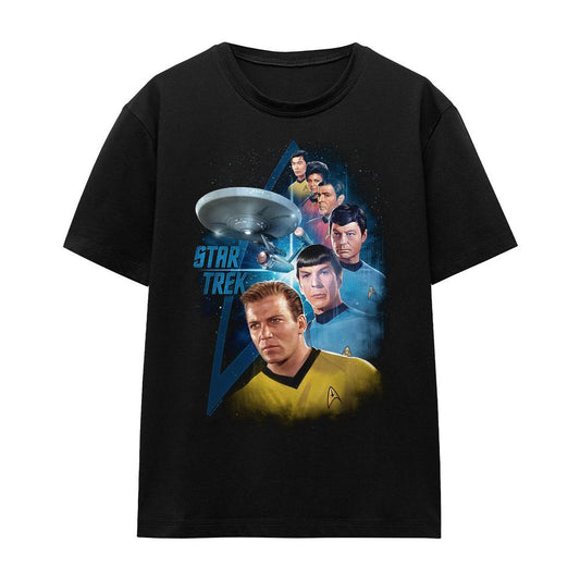 Black - Front - Star Trek Unisex Adult Among the Stars T-Shirt