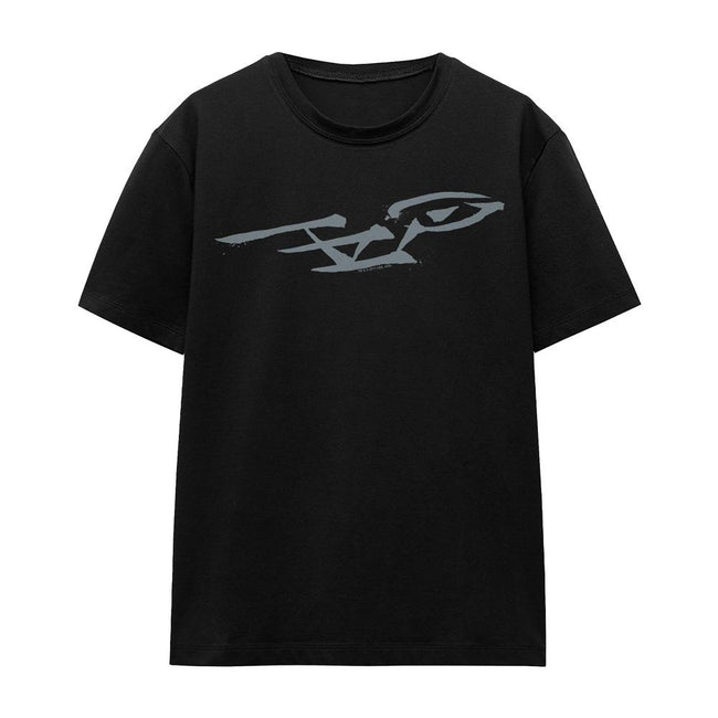 Black - Front - Star Trek Unisex Adult Bushwork Enterprise T-Shirt
