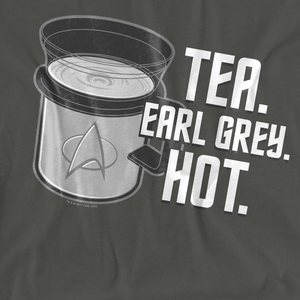 Charcoal - Pack Shot - Star Trek Unisex Adult Earl Grey T-Shirt