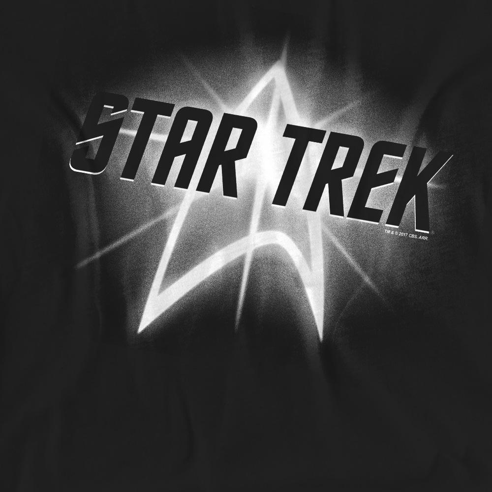 Black - Pack Shot - Star Trek Unisex Adult Glow Logo T-Shirt