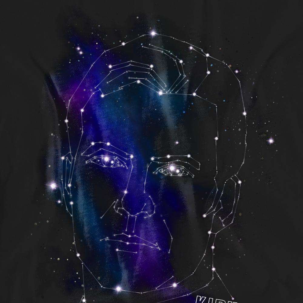 Black - Pack Shot - Star Trek Unisex Adult Captain Kirk Constellations T-Shirt