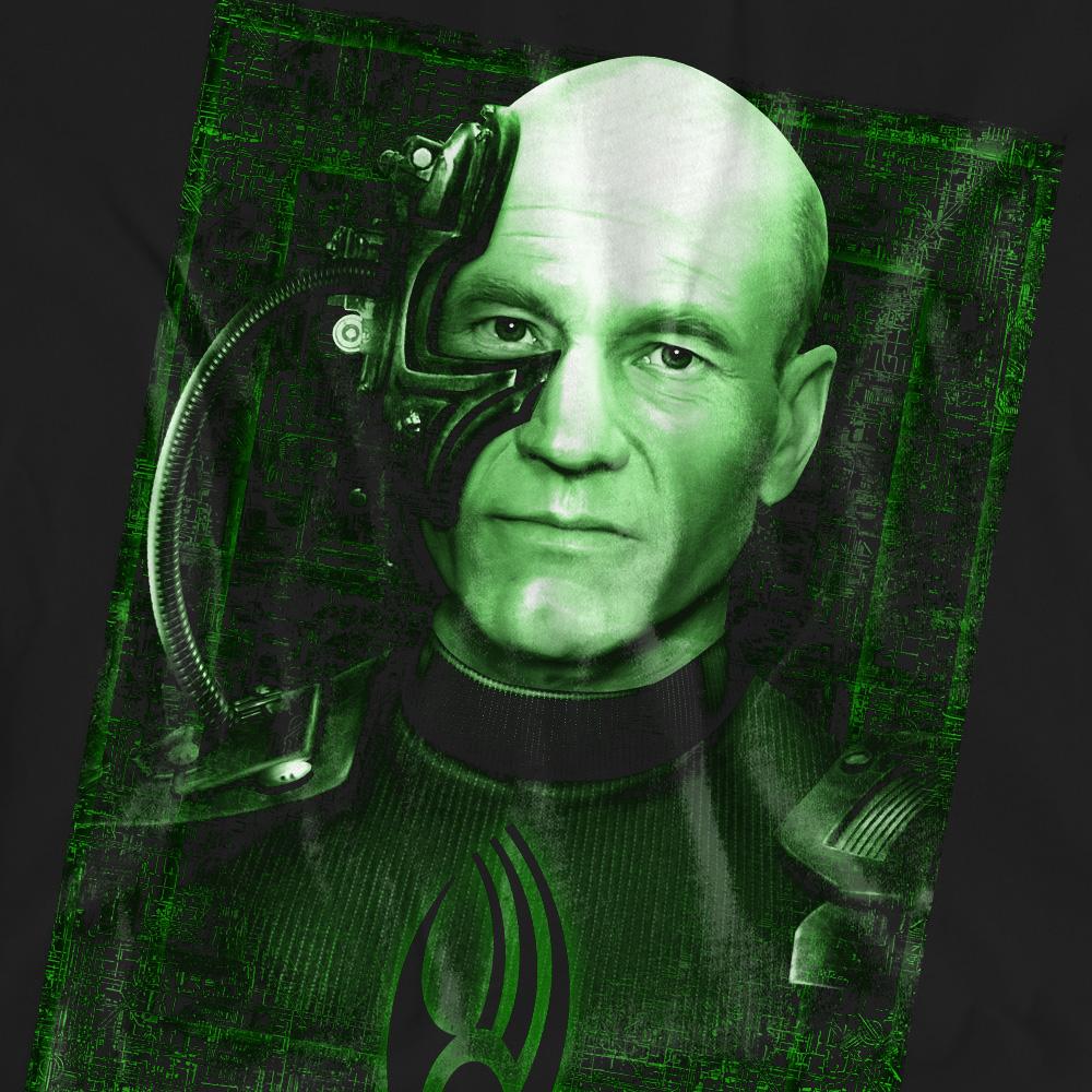 Black - Pack Shot - Star Trek Unisex Adult Locutus of Borg T-Shirt