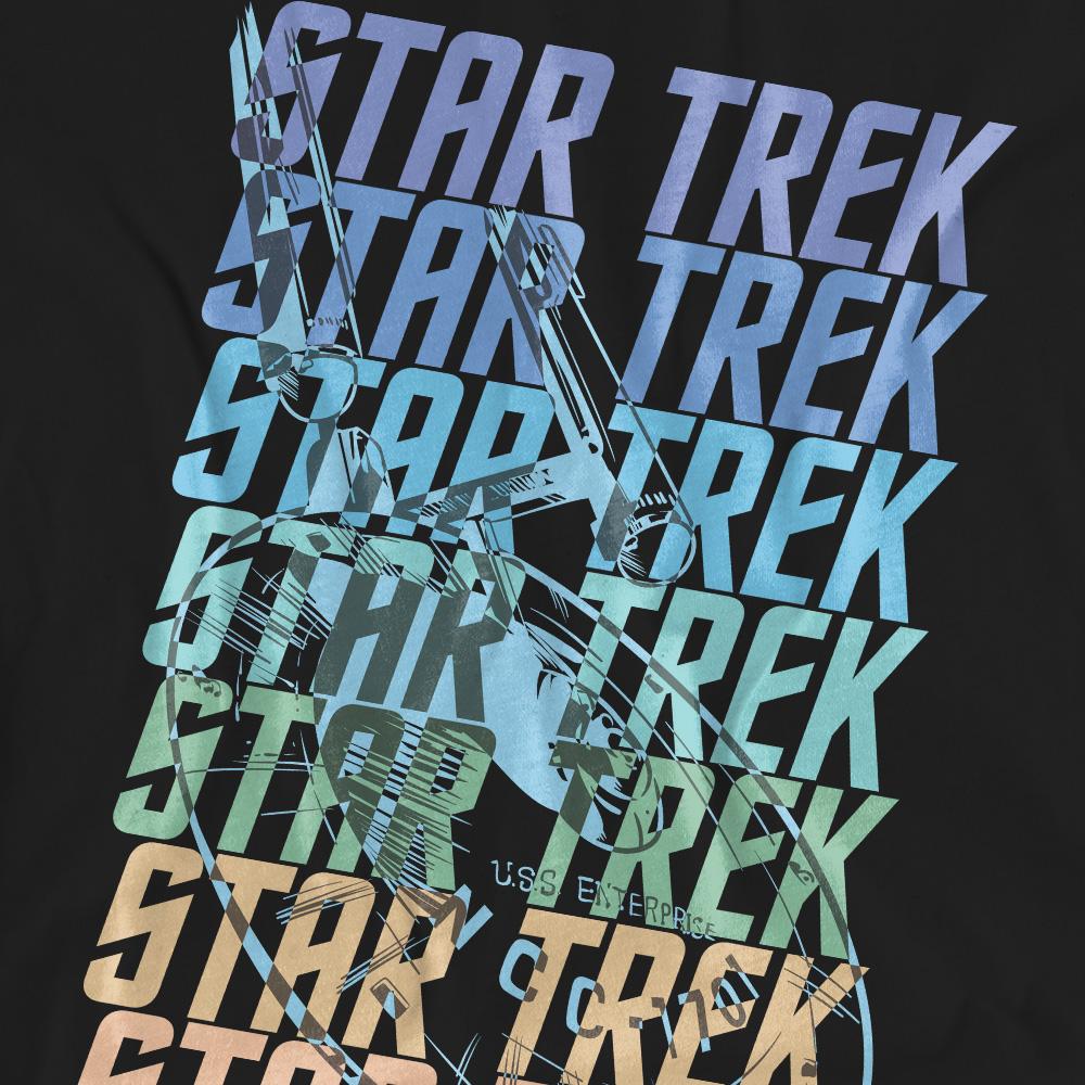 Black - Pack Shot - Star Trek Unisex Adult Enterprise Multi Logo T-Shirt