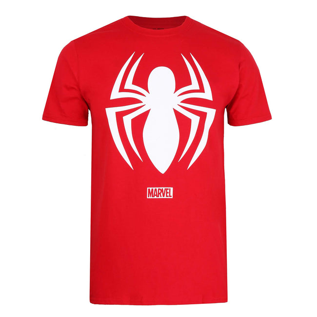Red - Front - Spider-Man Mens Logo T-Shirt