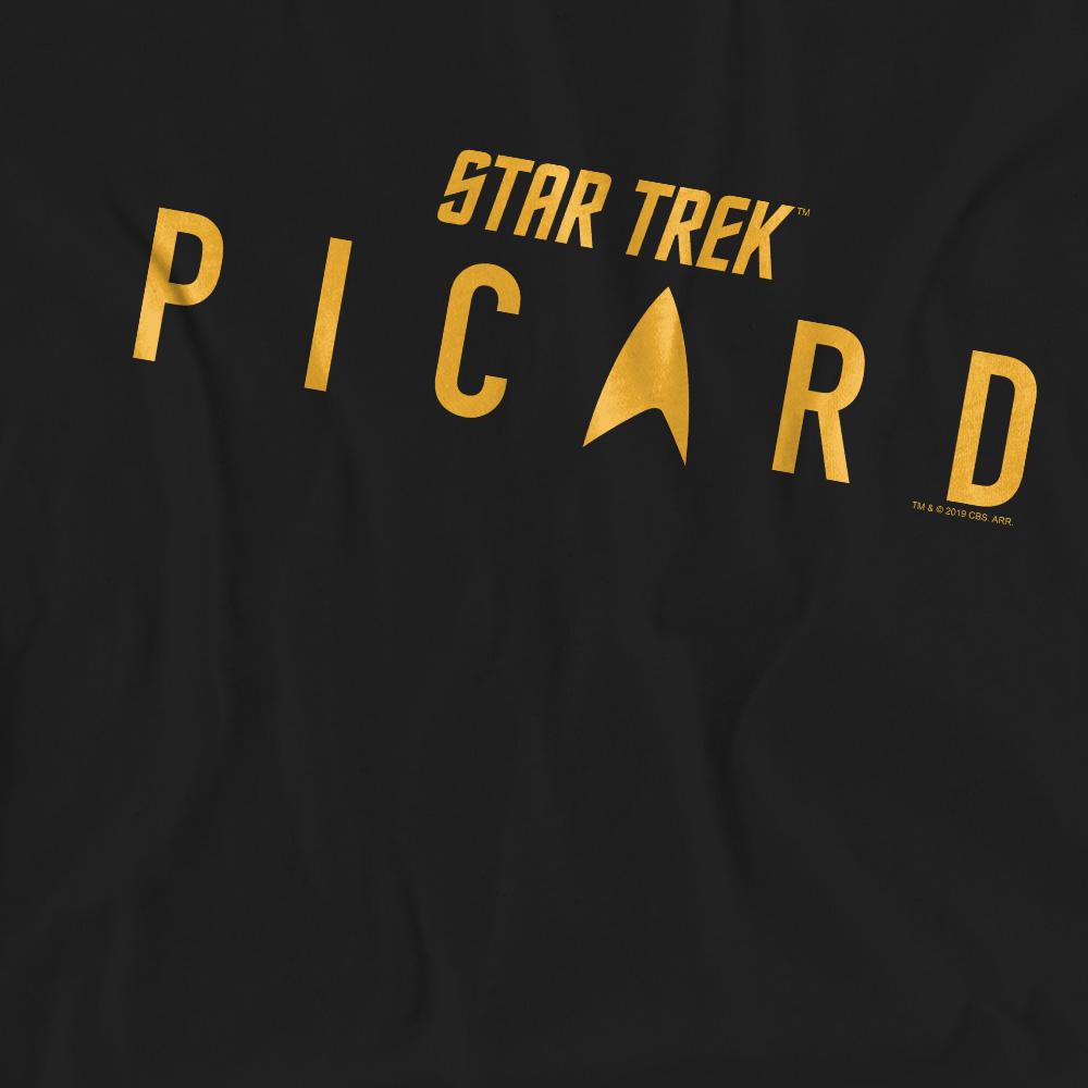 Black - Pack Shot - Star Trek: Picard Unisex Adult Logo T-Shirt