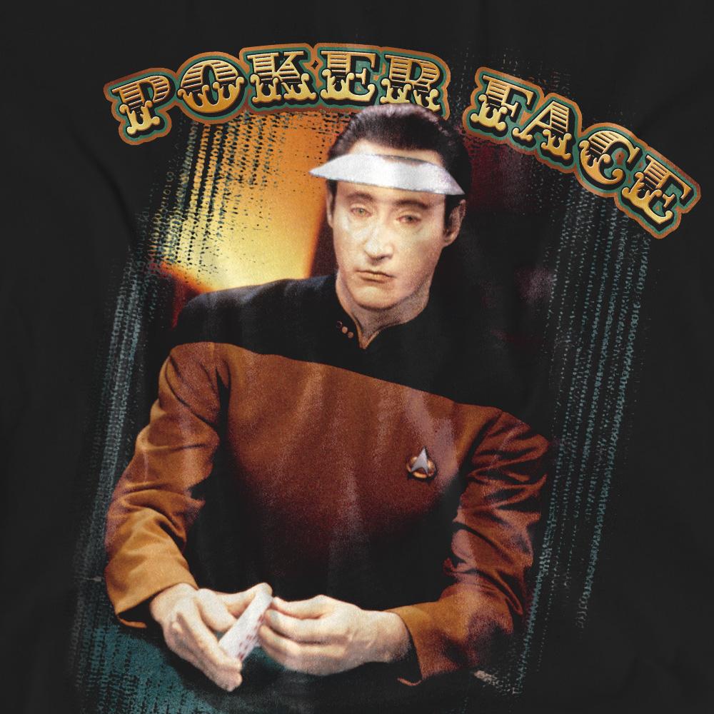 Black - Pack Shot - Star Trek Unisex Adult Poker Face T-Shirt