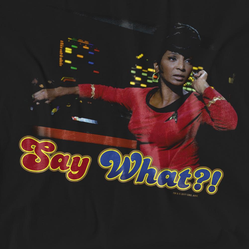 Black - Pack Shot - Star Trek Unisex Adult Say What T-Shirt