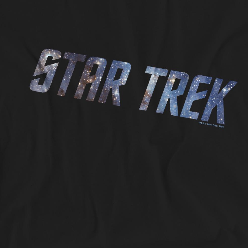 Black - Pack Shot - Star Trek Unisex Adult Space Logo T-Shirt