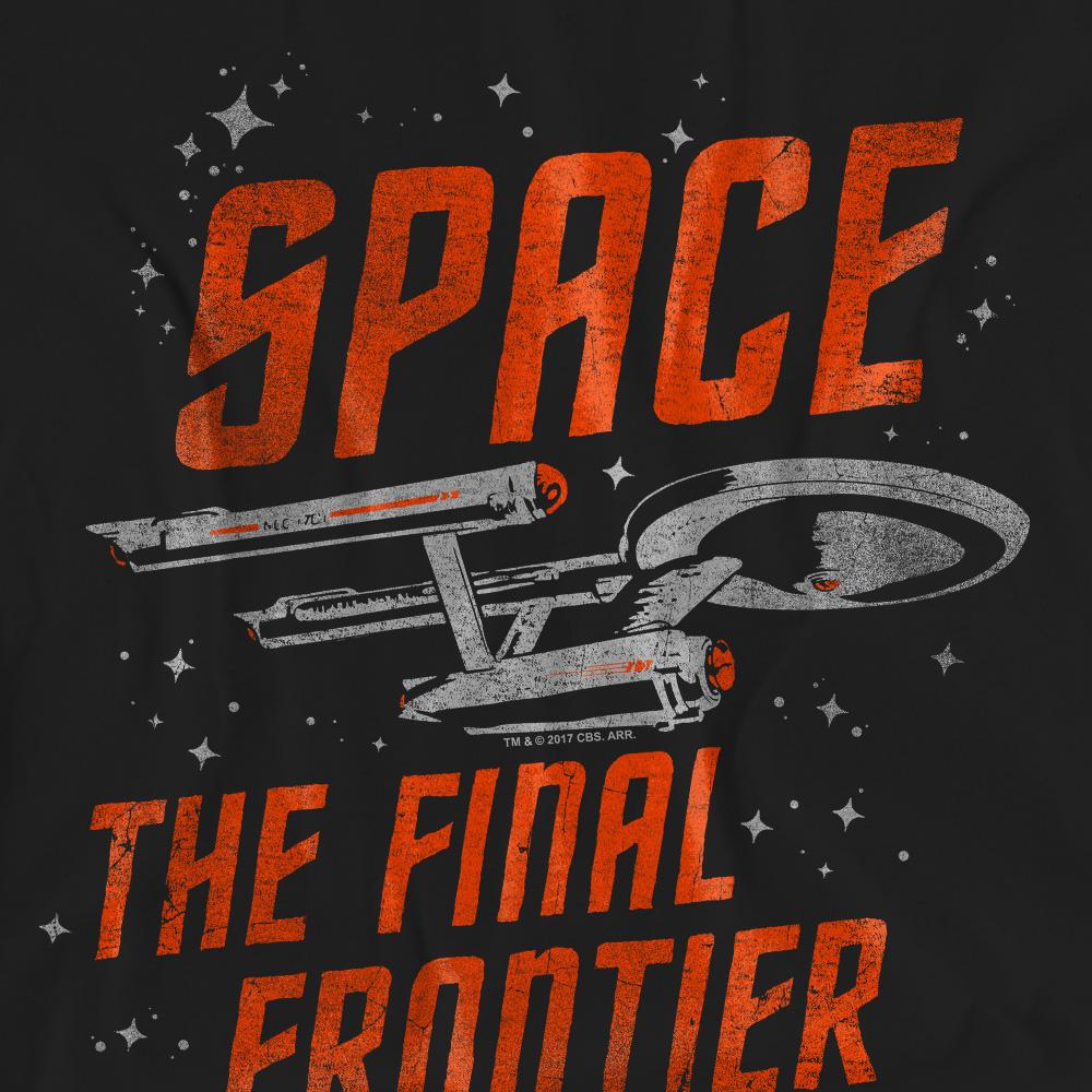 Black - Pack Shot - Star Trek Unisex Adult Space Travel T-Shirt
