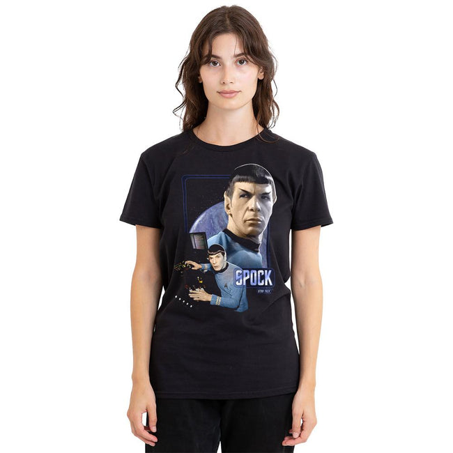 Black - Side - Star Trek Unisex Adult Spock T-Shirt