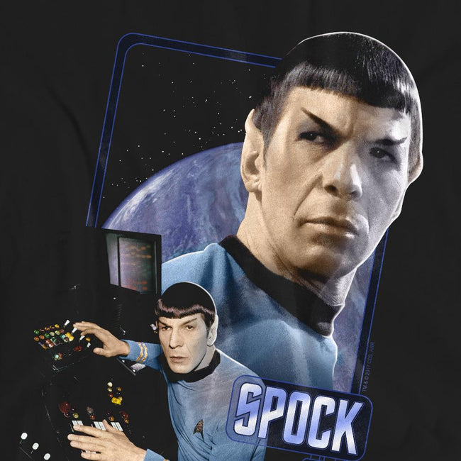Black - Pack Shot - Star Trek Unisex Adult Spock T-Shirt