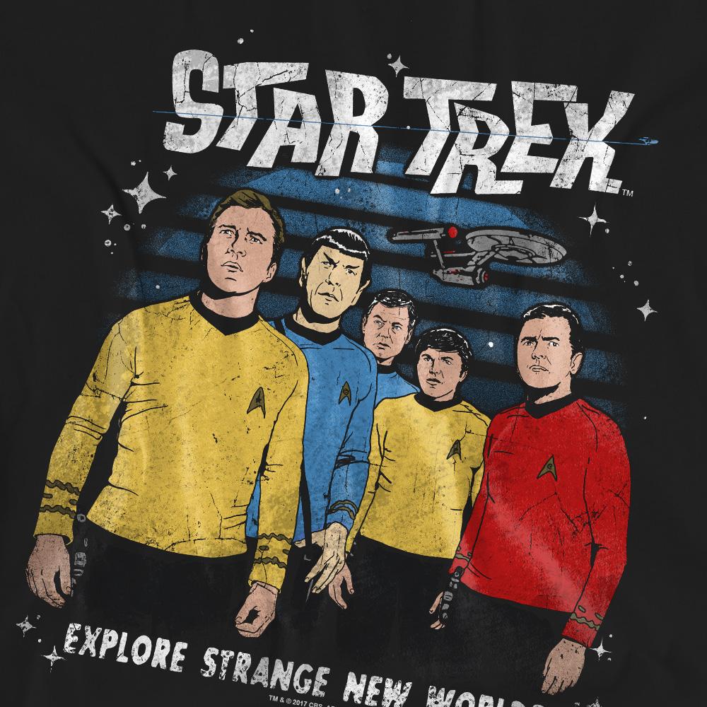 Black - Pack Shot - Star Trek Unisex Adult Strange New World T-Shirt