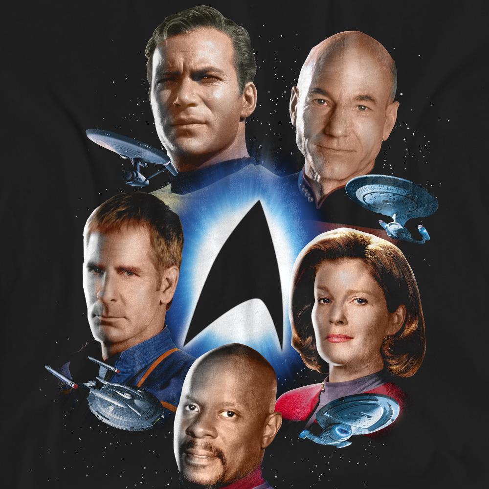 Black - Pack Shot - Star Trek Unisex Adult Starfleet´s Finest T-Shirt