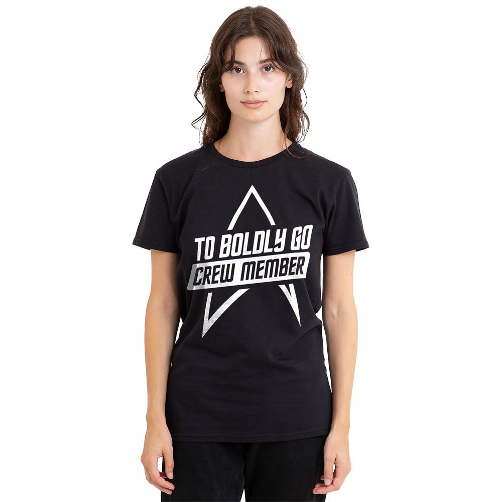Black - Pack Shot - Star Trek Unisex Adult The Next Generation Crew Member T-Shirt
