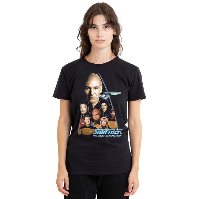 Black - Side - Star Trek Unisex Adult The Next Generation T-Shirt