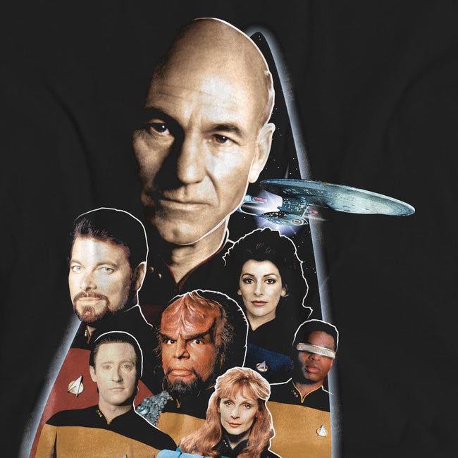 Black - Pack Shot - Star Trek Unisex Adult The Next Generation T-Shirt