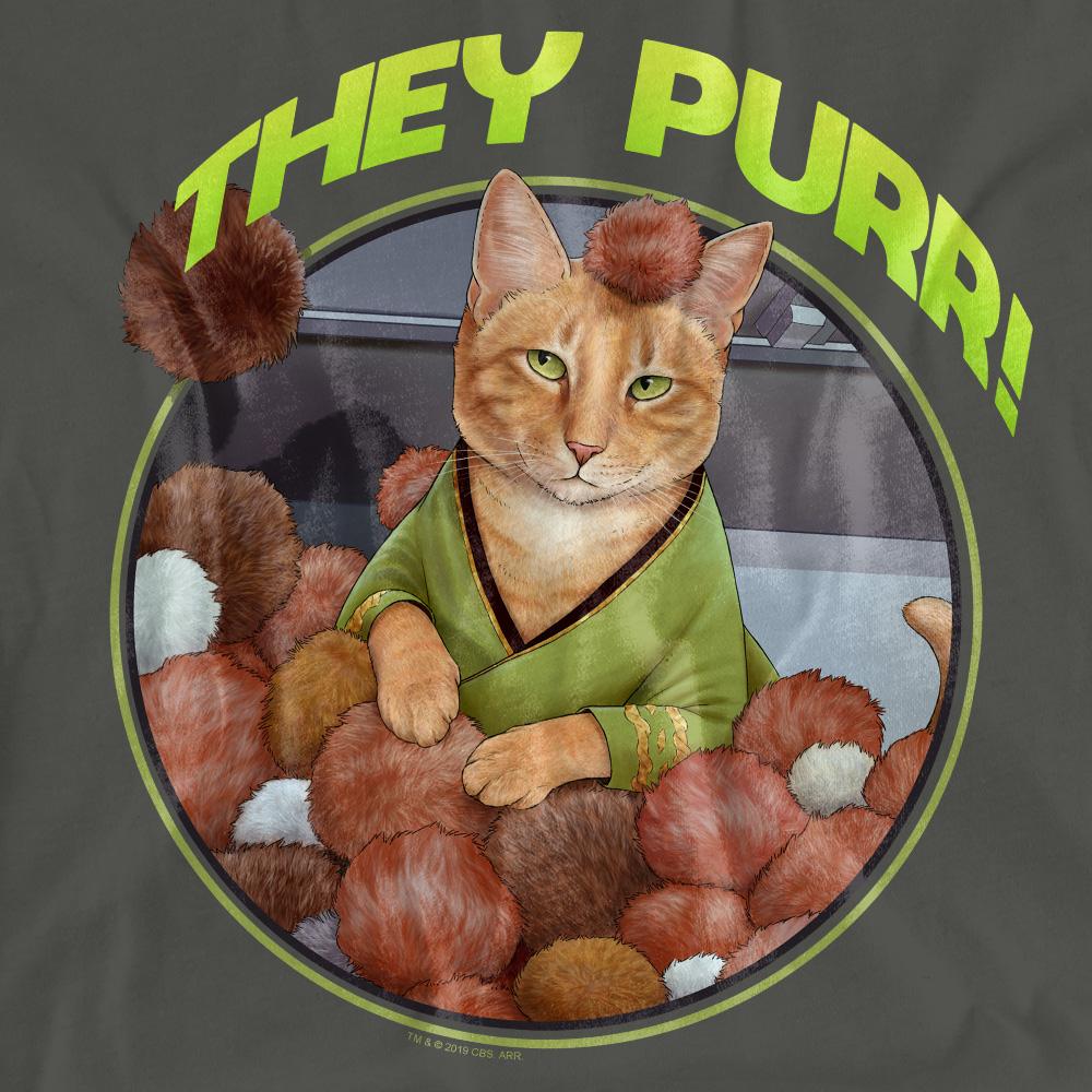 Charcoal - Pack Shot - Star Trek Unisex Adult The Purr T-Shirt