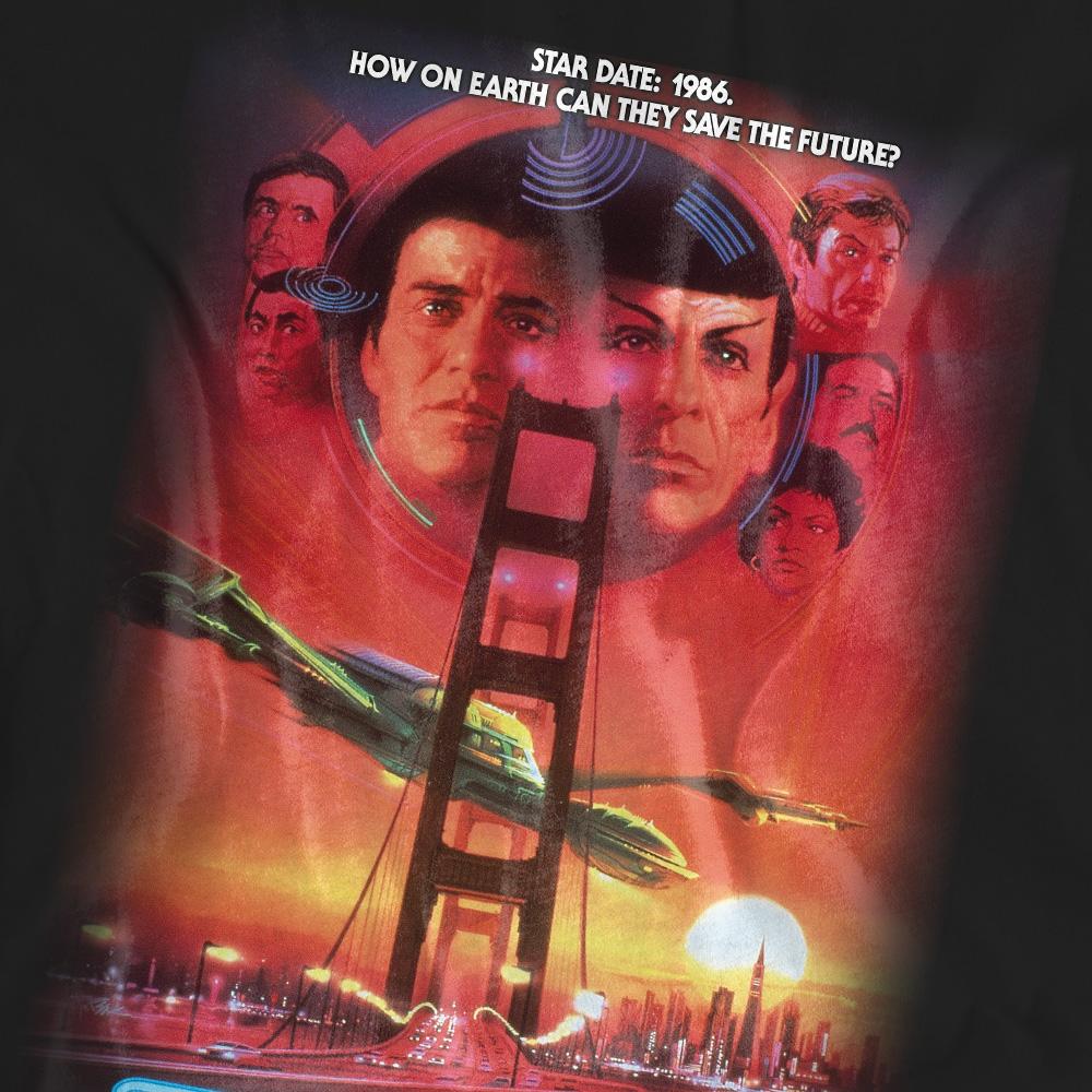Black - Pack Shot - Star Trek Unisex Adult The Voyage Home T-Shirt