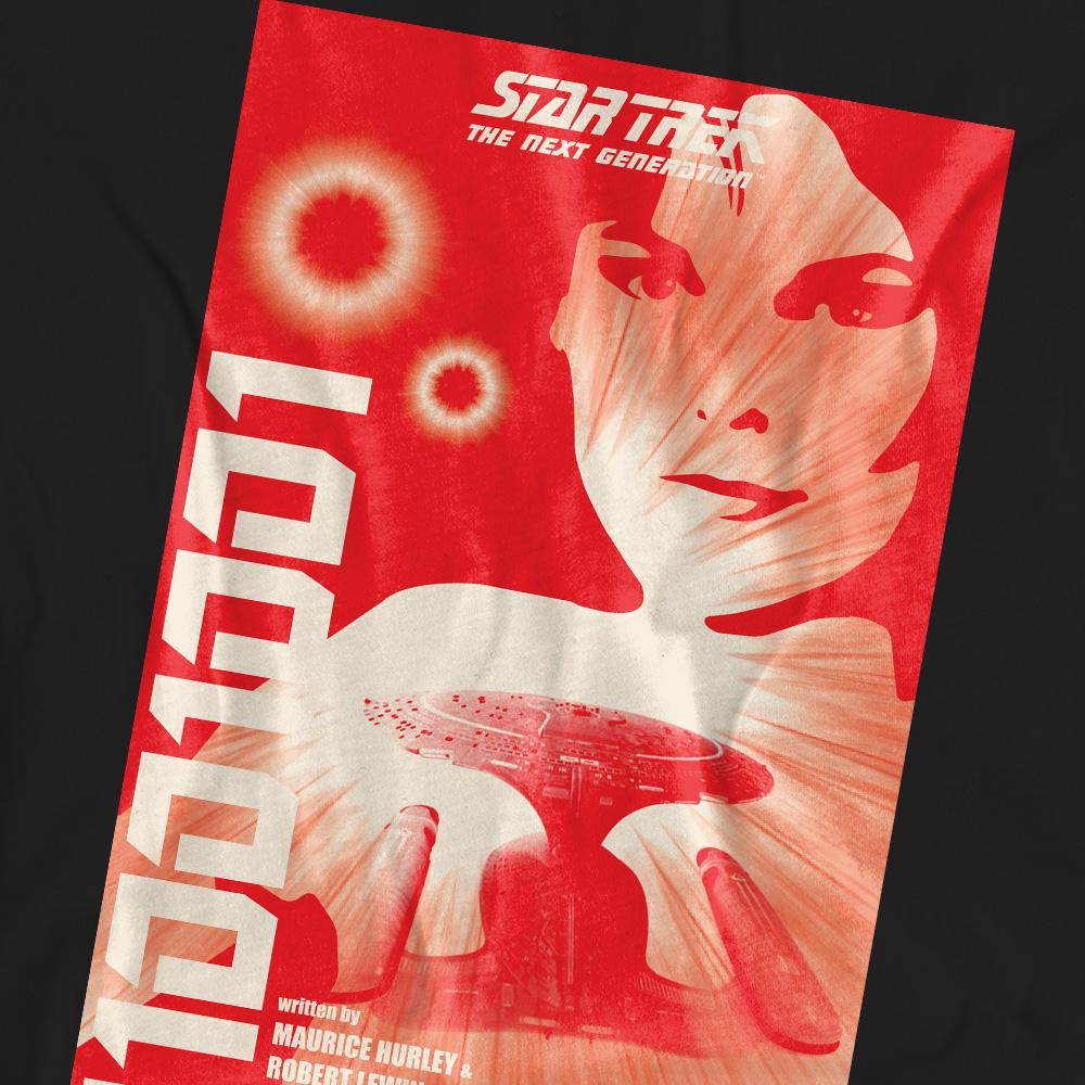 Black - Pack Shot - Star Trek Unisex Adult The Next Generation Season 1 Episode 15 T-Shirt