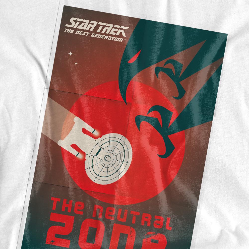 White - Pack Shot - Star Trek Unisex Adult The Next Generation Season 1 Episode 26 T-Shirt