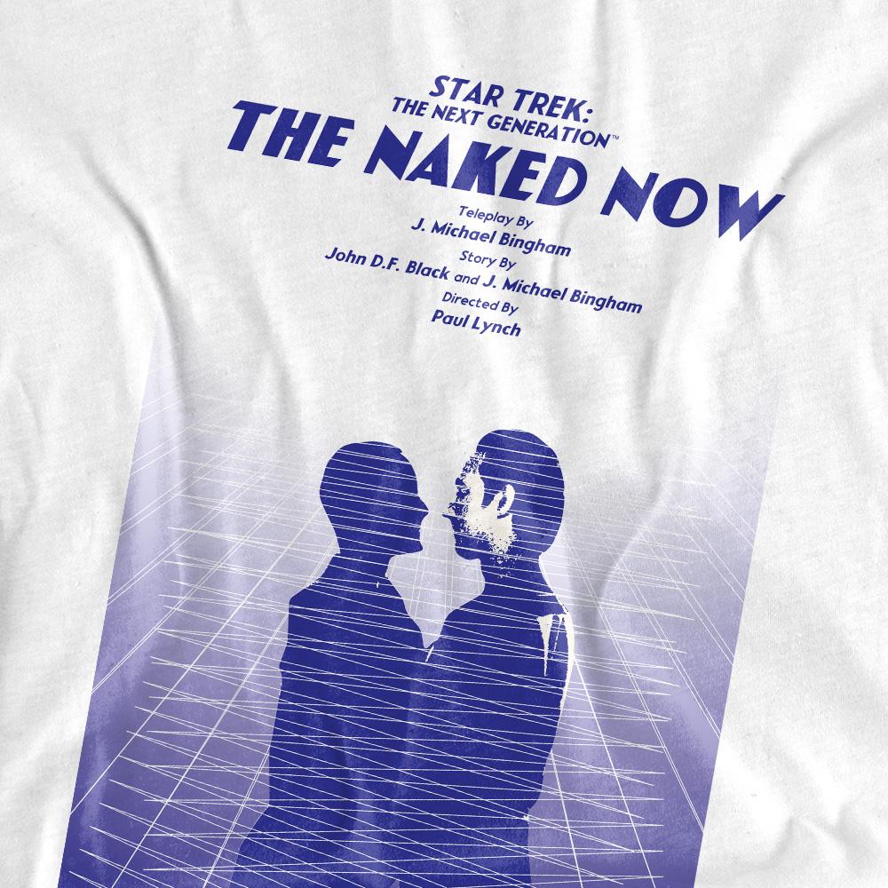 White - Pack Shot - Star Trek Unisex Adult The Next Generation Season 1 Episode 3 T-Shirt