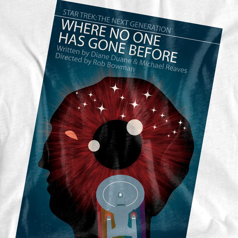 White - Pack Shot - Star Trek Unisex Adult The Next Generation Season 1 Episode 6 T-Shirt