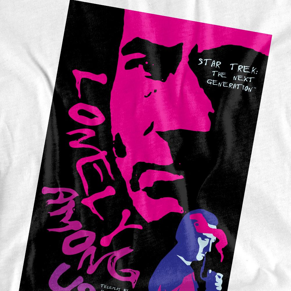 White - Pack Shot - Star Trek Unisex Adult The Next Generation Season 1 Episode 7 T-Shirt