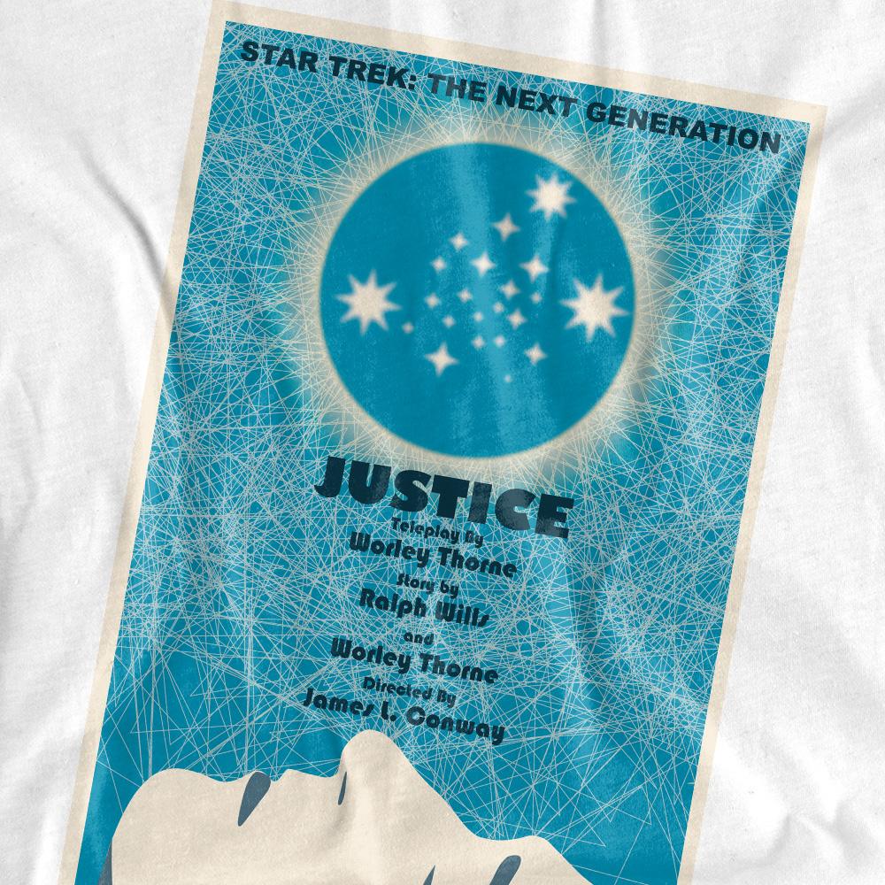 White - Pack Shot - Star Trek Unisex Adult The Next Generation Season 1 Episode 8 T-Shirt