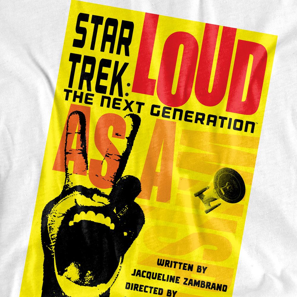 White - Pack Shot - Star Trek Unisex Adult The Next Generation Season 2 Episode 5 T-Shirt