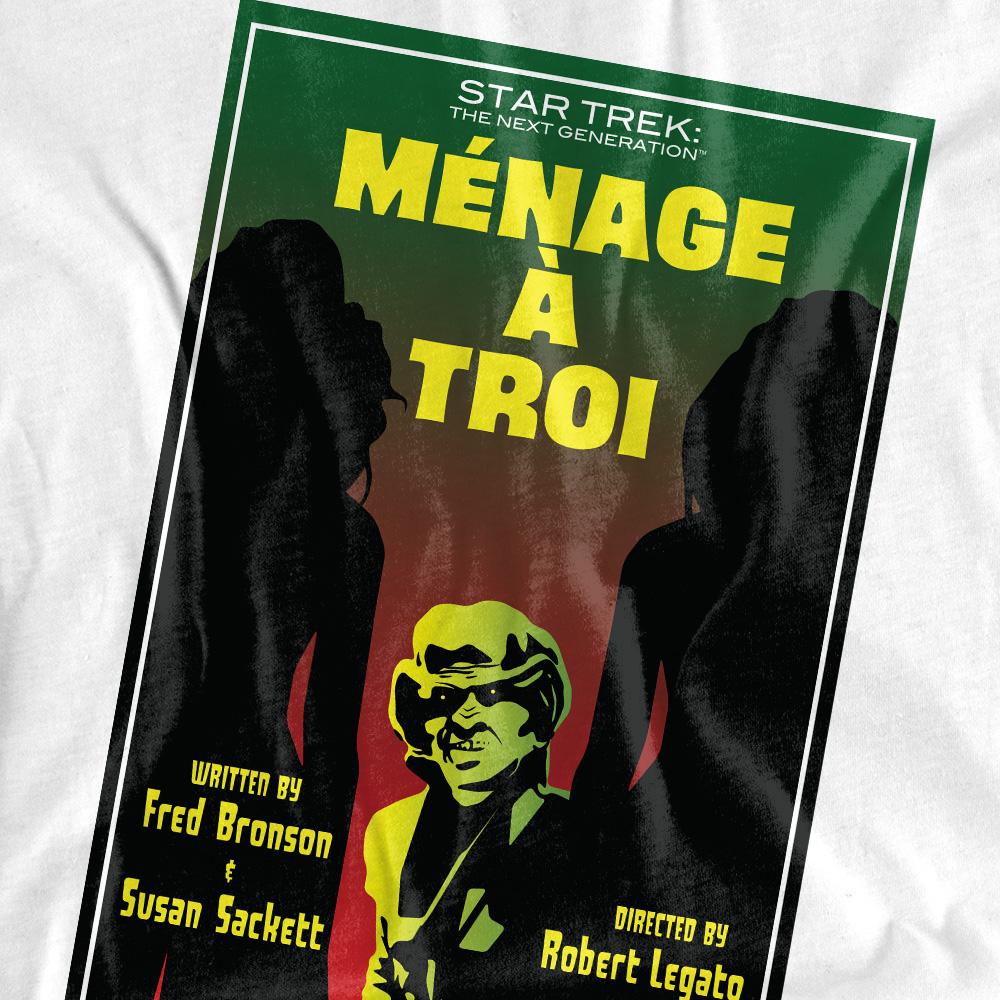 White - Pack Shot - Star Trek Unisex Adult The Next Generation Season 3 Episode 24 T-Shirt