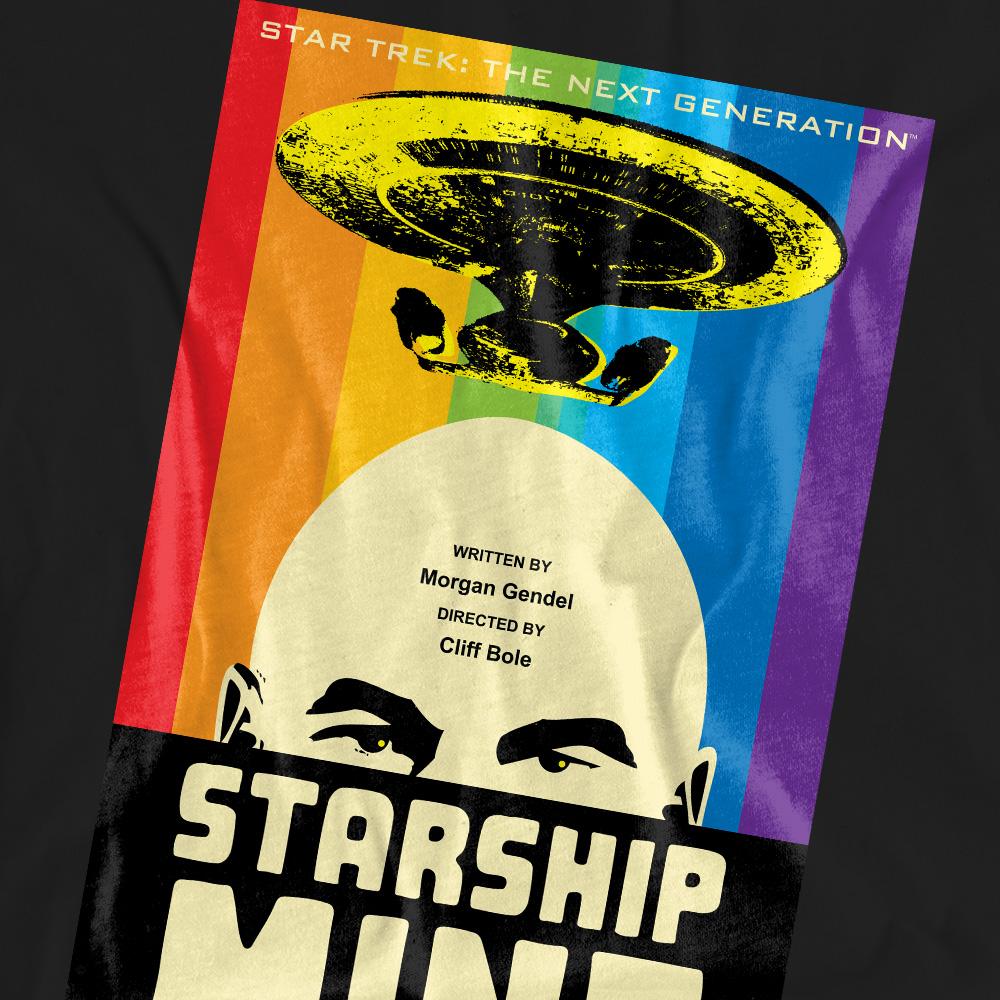 Black - Pack Shot - Star Trek Unisex Adult The Next Generation Season 6 Episode 18 T-Shirt