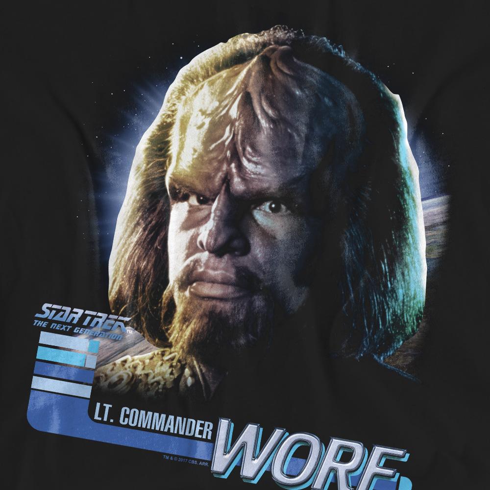Black - Pack Shot - Star Trek Unisex Adult The Next Generation Worf T-Shirt