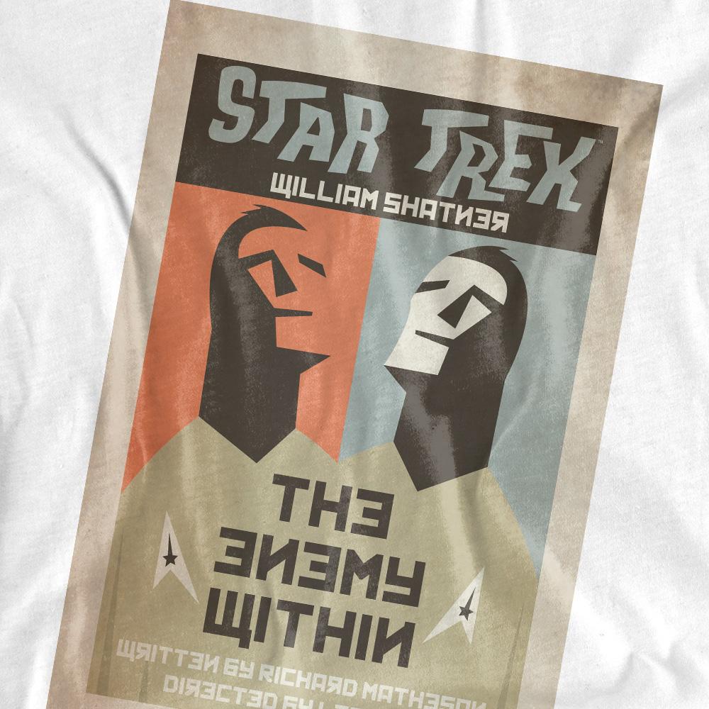 White - Pack Shot - Star Trek Unisex Adult The Original Series Episode 5 T-Shirt