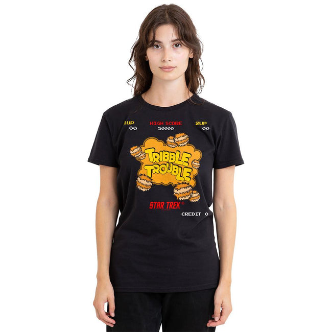 Black - Side - Star Trek Unisex Adult Tribble Trouble T-Shirt
