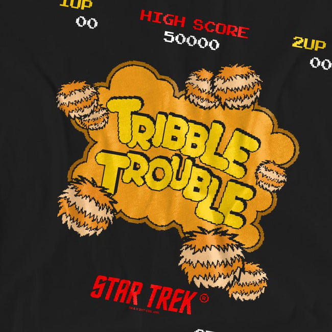 Black - Pack Shot - Star Trek Unisex Adult Tribble Trouble T-Shirt