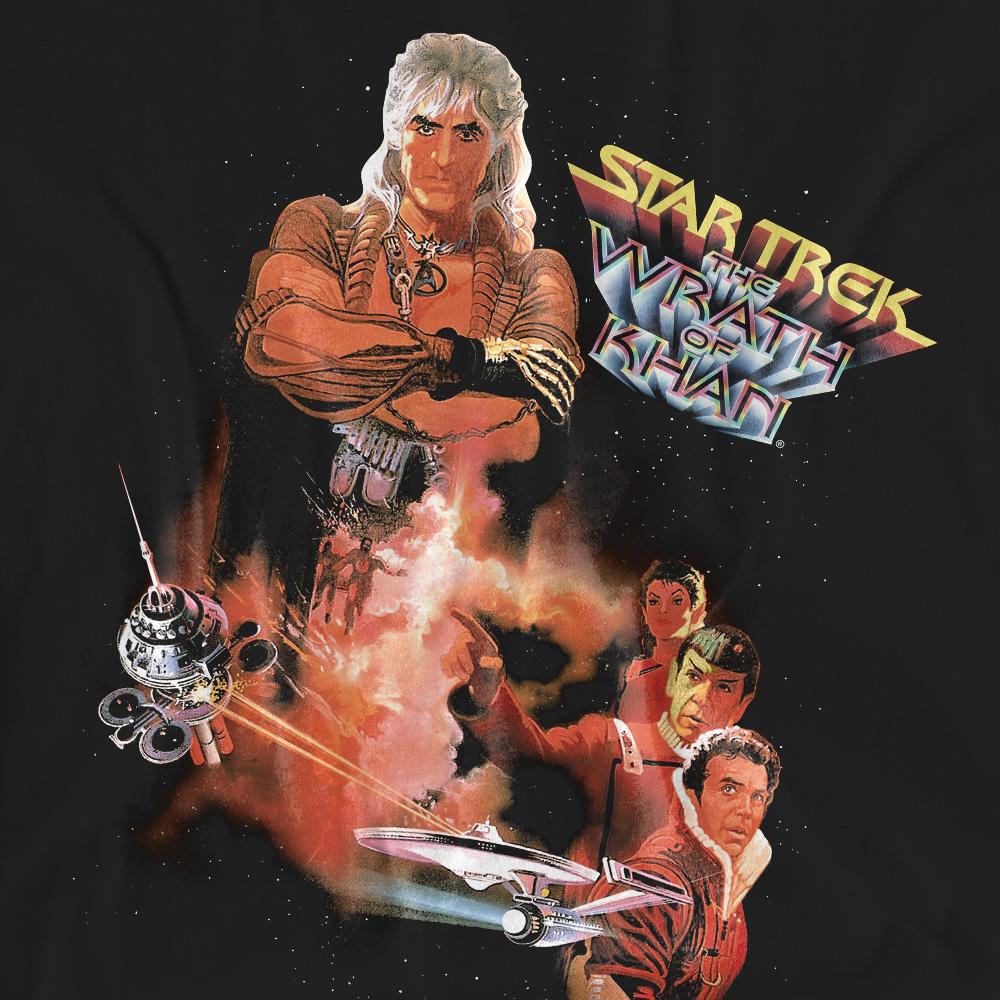 Black - Pack Shot - Star Trek Unisex Adult Wrath of Khan T-Shirt