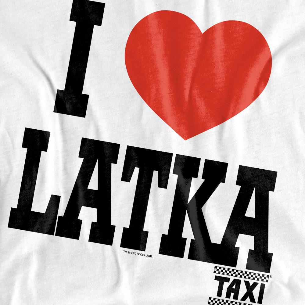 White - Pack Shot - TAXI Unisex Adult I Heart Latka T-Shirt