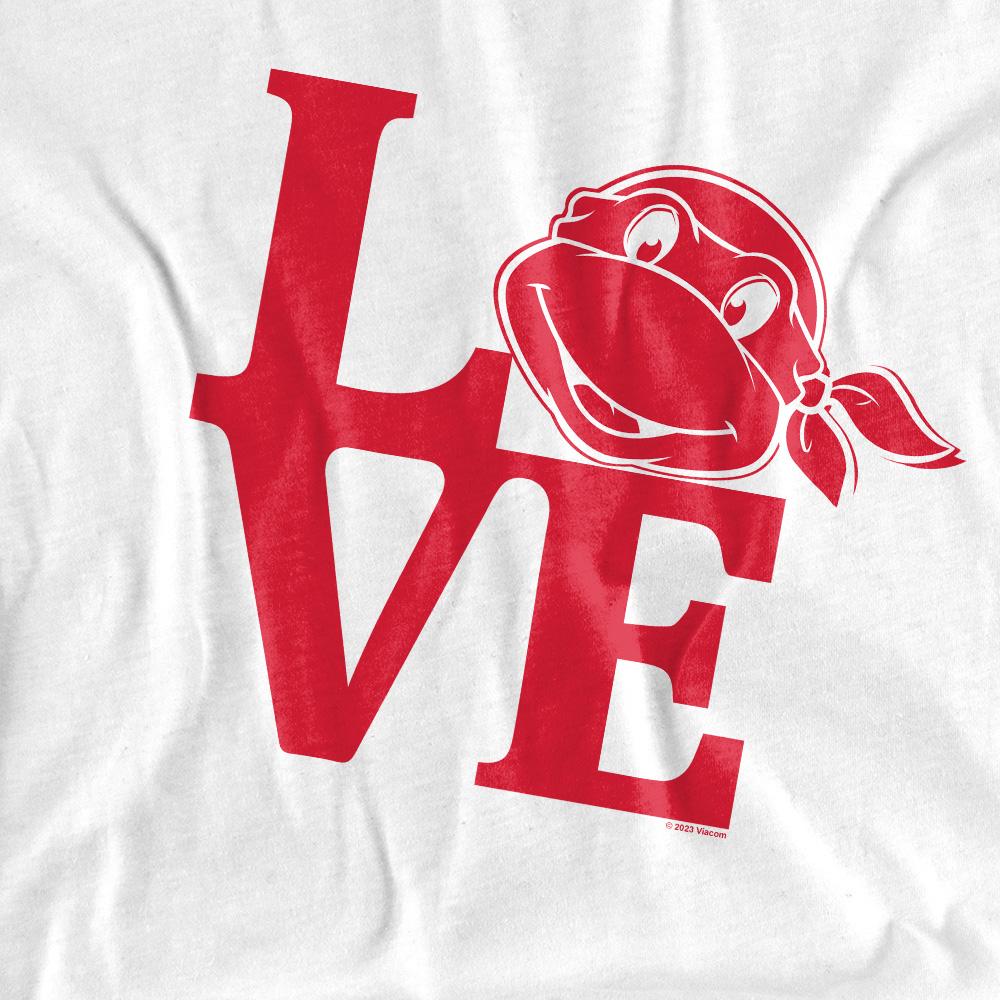 White - Pack Shot - Teenage Mutant Ninja Turtles Unisex Adult Love Valentine`s Day T-Shirt