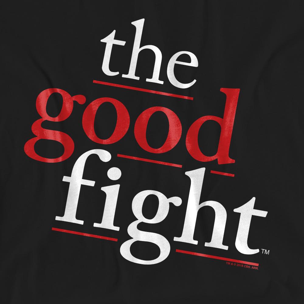 Black - Pack Shot - The Good Fight Unisex Adult Logo T-Shirt
