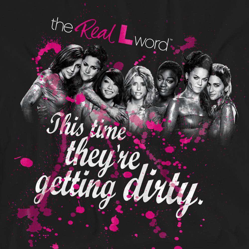 Black - Pack Shot - The Real L Word Unisex Adult Dirty T-Shirt