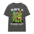 Charcoal - Front - Teenage Mutant Ninja Turtles Unisex Adult Have A Slice Day T-Shirt