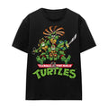 Black - Front - Teenage Mutant Ninja Turtles Unisex Adult Manga Turtles T-Shirt