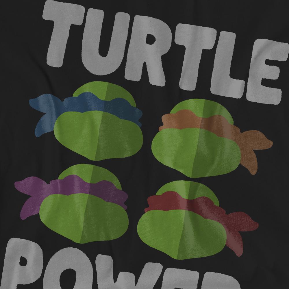Black - Pack Shot - Teenage Mutant Ninja Turtles Unisex Adult Turtle Power Faces T-Shirt