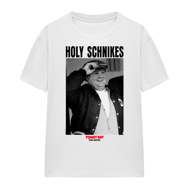 White - Front - Tommy Boy Unisex Adult Holy Schnikes T-Shirt