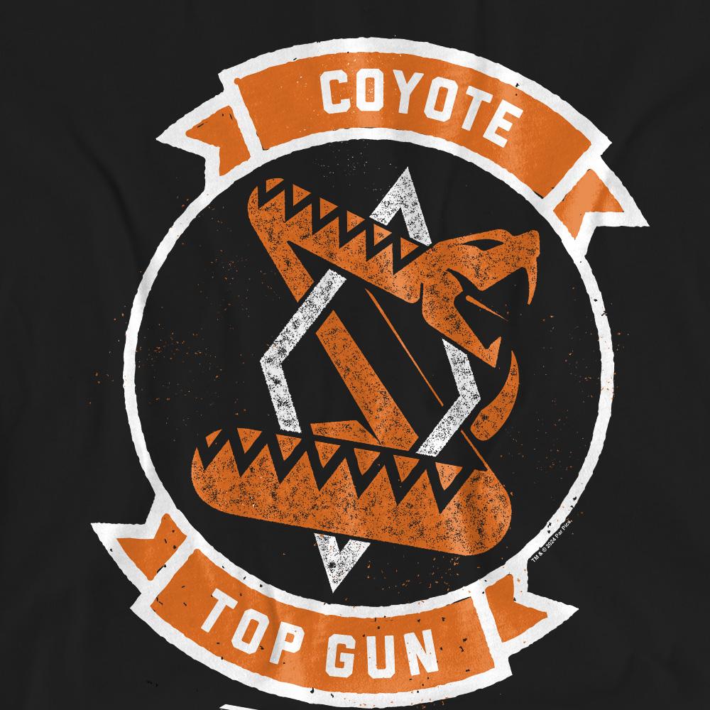 Black - Pack Shot - Top Gun Unisex Adult Coyote Logo T-Shirt